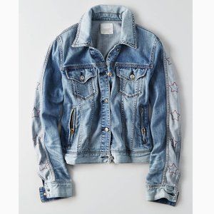 American Eagle AE Women's Cowgirl Classic Blue Jean Denim Jean Jacket